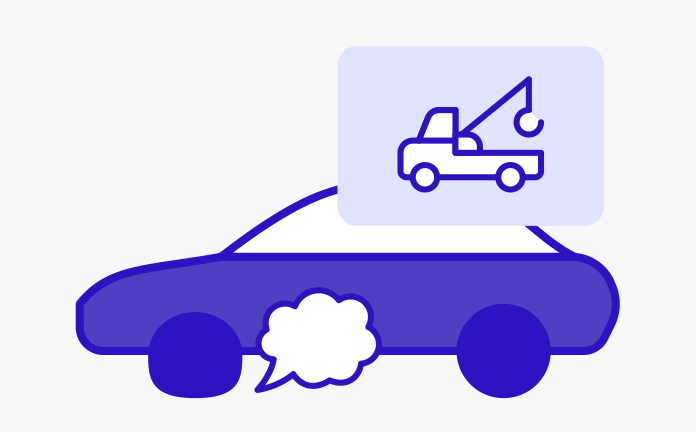 パンクしたので修理・移動を頼みたい