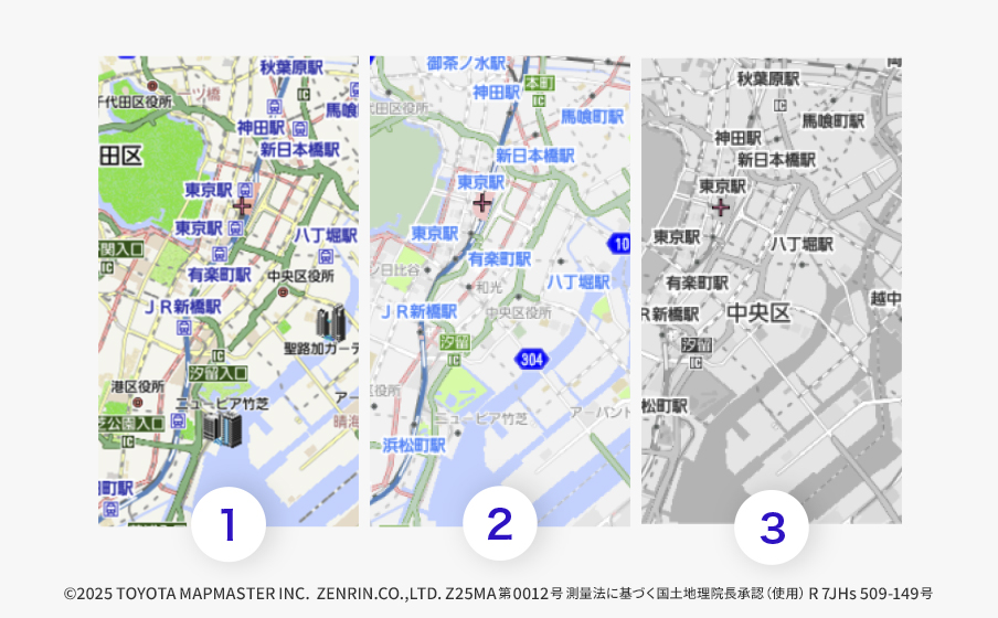 日本全国を​カバーする​視認性の​高い​地図