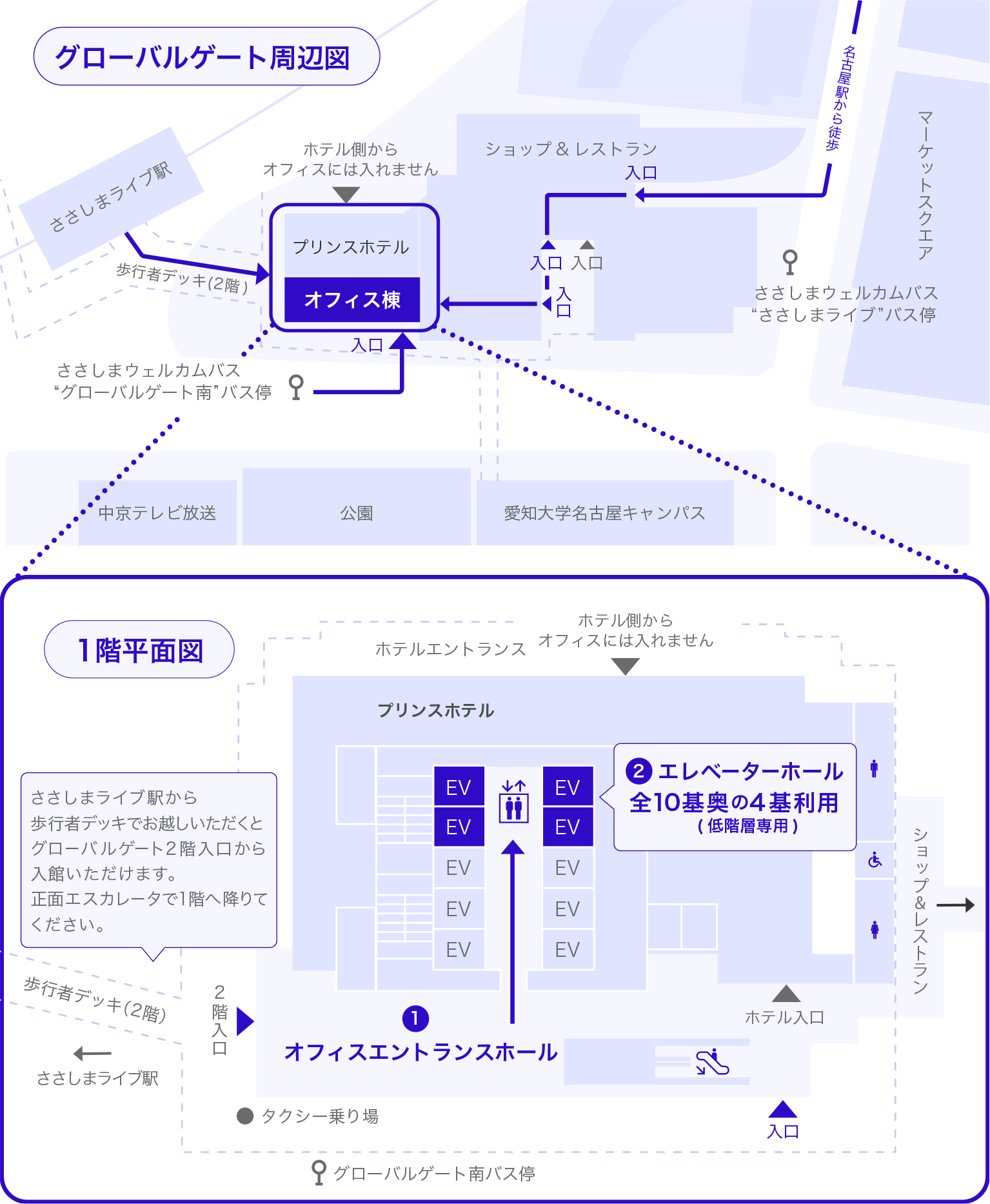 グローバルゲート周辺図